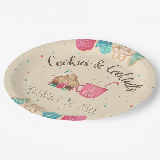 Assiettes En Carton Cookie Swap Christmas Cookies & Cocktails Party (Angle)