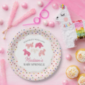 Assiettes En Carton Cookies animaux givrés rose Bébé (Fête)