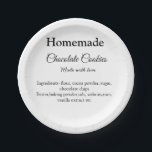 Assiettes En Carton cookies au chocolat maison faits avec amour ajoute<br><div class="desc">Conception</div>