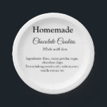 Assiettes En Carton cookies au chocolat maison faits avec amour ajoute<br><div class="desc">Conception</div>