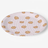 Assiettes En Carton Cookies Baies roses Anniversaire (Angle)