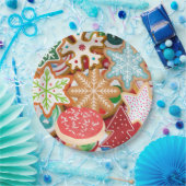 Assiettes En Carton Cookies de Noël (Fête)