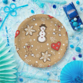 Assiettes En Carton Cookies de Noël (Fête)