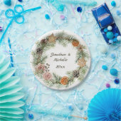 Assiettes En Carton Cookies de Noël d'hiver, Roses roses, À feuillage  (Fête)