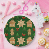 Assiettes En Carton Cookies de Noël en pain d'épice (Fête)