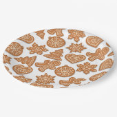 Assiettes En Carton Cookies en pain d'épice de Noël (Angle)