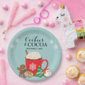 Assiettes En Carton Cookies et cacao Fête de Noël (Fête)