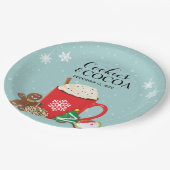 Assiettes En Carton Cookies et cacao Fête de Noël (Angle)