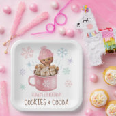 Assiettes En Carton Cookies et cacao Pain d'épices Fille Anniversaire (Fête)