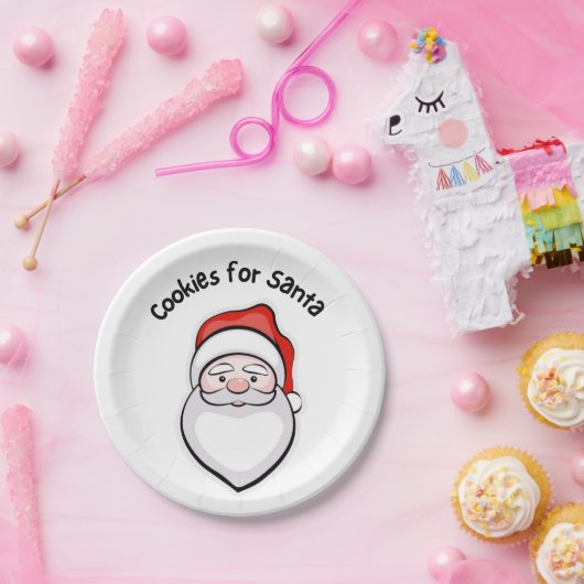 Assiettes En Carton Cookies pour père Noël (Fête)