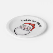 Assiettes En Carton Cookies pour père Noël (Angle)