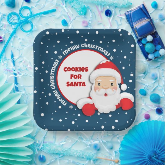 Assiettes En Carton Cookies pour Père Noël Custom Christmas (Fête)
