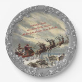 Assiettes En Carton Cookies pour Père Noël 🎅(personnalisable) (Devant)