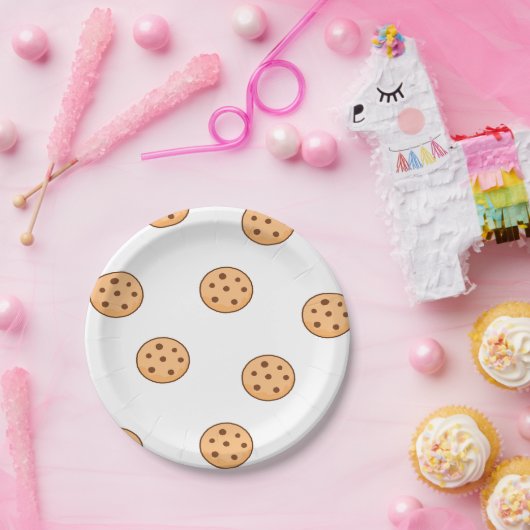 Assiettes En Carton cookies sur blanc (Fête)