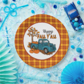 Assiettes En Carton cool Automne plaid Fête de camion saisonnier (Fête)