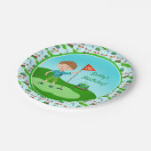 Assiettes En Carton Cool Boy's Golfing Thème fête d'anniversaire (Angle)