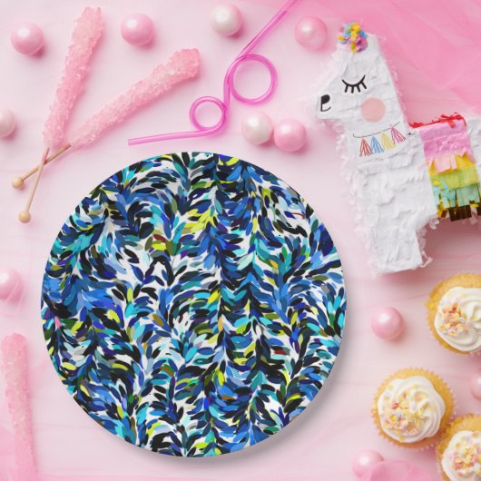 Assiettes En Carton Cool Couleurs d'été Peinture Motif (Fête)