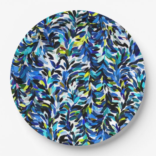 Assiettes En Carton Cool Couleurs d'été Peinture Motif (Devant)