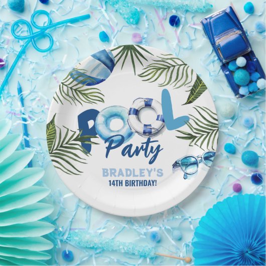 Assiettes En Carton Cool Dude Pool Party Boy Anniversaire (Fête)