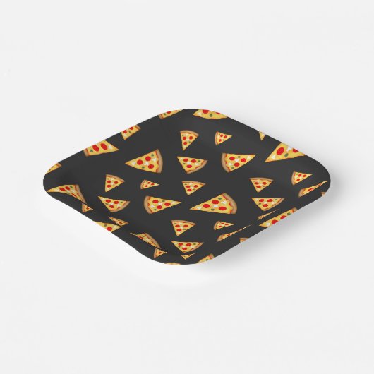 Assiettes En Carton Cool et fun pizza tranches motif (Angulaire)