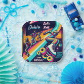 Assiettes En Carton cool garçons filles Roller Patinage 13e anniversai (Fête)