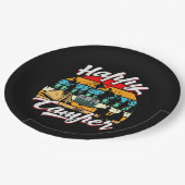 Assiettes En Carton cool Happy Camper (Angle)
