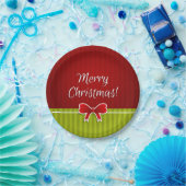 Assiettes En Carton Cool Joyeux Noël Design Rouge Vert Motif (Fête)