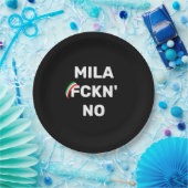 Assiettes En Carton Cool MILANO - Mila Fckn Non avec drapeau (Fête)