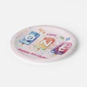 Assiettes En Carton Cool One Pink Popsicle 1er anniversaire (Angle)