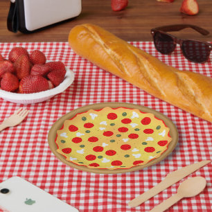 Assiettes En Carton Cool plaisir pizza fête anniversaire de enfant