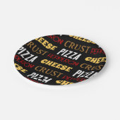 Assiettes En Carton Cool plaisir pizza pepperoni fromage croûte texte  (Angle)