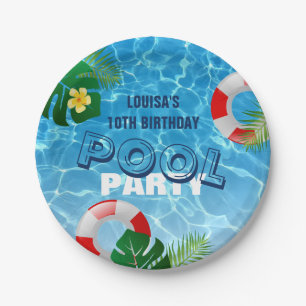Assiettes En Carton Cool Pool Party Anniversaire