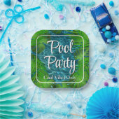 Assiettes En Carton Cool Pool Party vibes palmier feuilles (Fête)