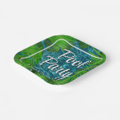 Assiettes En Carton Cool Pool Party vibes palmier feuilles (Angulaire)
