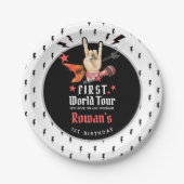 Assiettes En Carton Cool Punk Rockstar First Birthday (Devant)