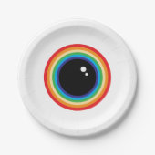 Assiettes En Carton Cool Rainbow Eyeball (Devant)