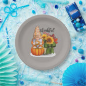 Assiettes En Carton Cool remerciant Thanksgiving gnome  (Fête)