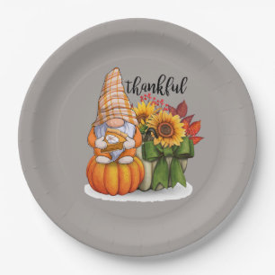 Assiettes En Carton Cool remerciant Thanksgiving gnome 
