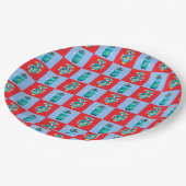 Assiettes En Carton Cool Robot Pattern Boys Birthday (Angle)