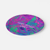 Assiettes En Carton Cool rose violet Parties scintillant fille Anniver (Angle)