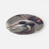 Assiettes En Carton Cool Shih Tzu cheveux longs Lunettes de soleil vin (Angle)