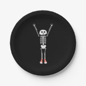Assiettes En Carton Cool Skeleton Halloween Design (Devant)