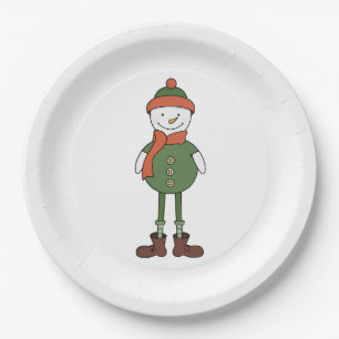 Assiettes En Carton Cool Snowman