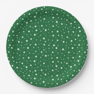 Assiettes En Carton Cool Stars Green Noël Fête de Noël