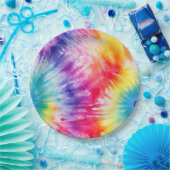 Assiettes En Carton Cool Tie Dye Sun Burst (Fête)