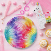 Assiettes En Carton Cool Tie Dye Sun Burst (Fête)