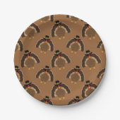 Assiettes En Carton Cool Turquie Thanksgiving fun brown motif (Devant)