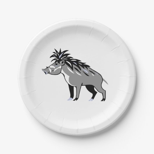 Assiettes En Carton Cool WARTY PIG -Warthog - Faune - Nature (Devant)