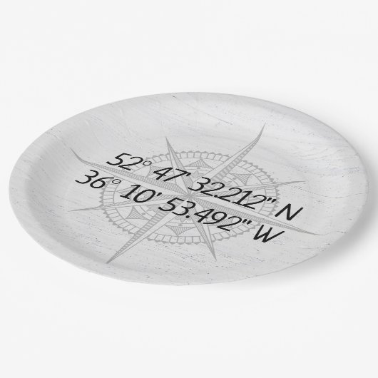 Assiettes En Carton Coordonnées de base GPS Compass (Angle)