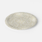 Assiettes En Carton Copie chic de zèbre d'or (Angle)